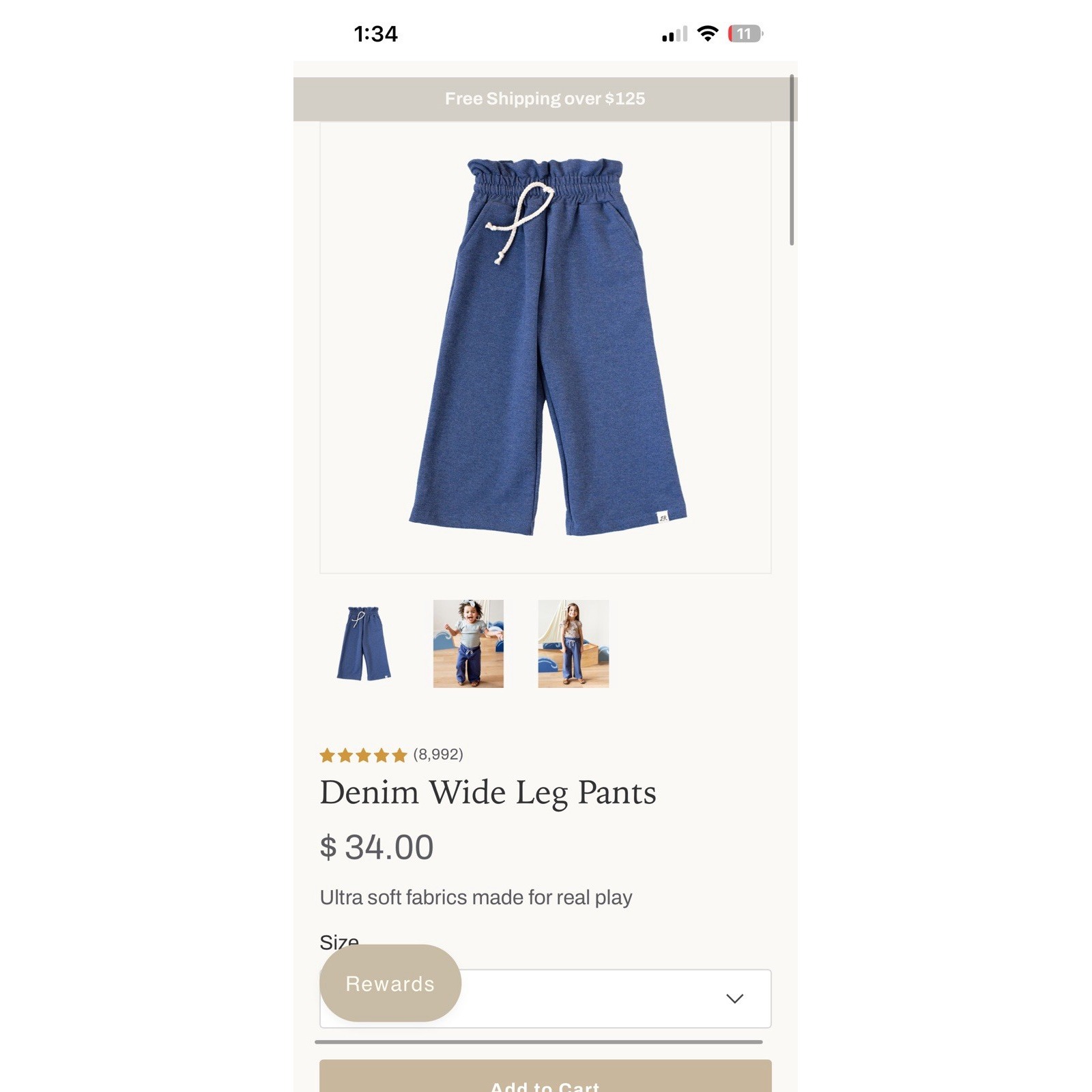 Nwt Little Road Co Girls Herringbone Paper Bag Pants Size 6y — image 8 of 8